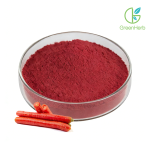 Carotene Powder raw material close-up view