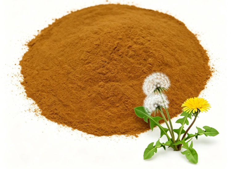 Fine milled Dandelion Powder texture detail