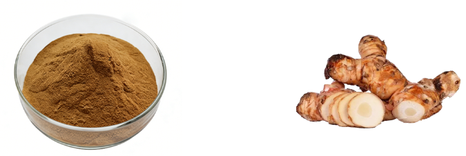 Fine milled Jerusalem Artichoke Powder texture on white background