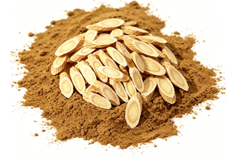 Astragalus Membranaceus Extract raw material close-up view