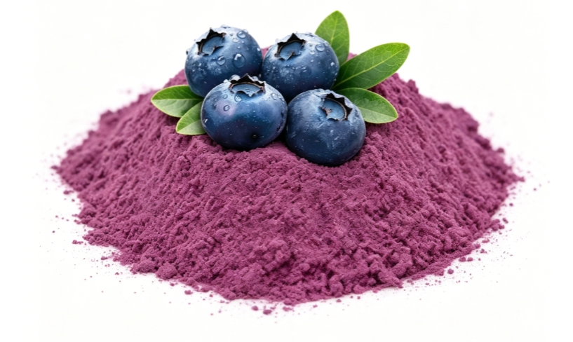 Deep purple Blueberry Powder fine particle detail