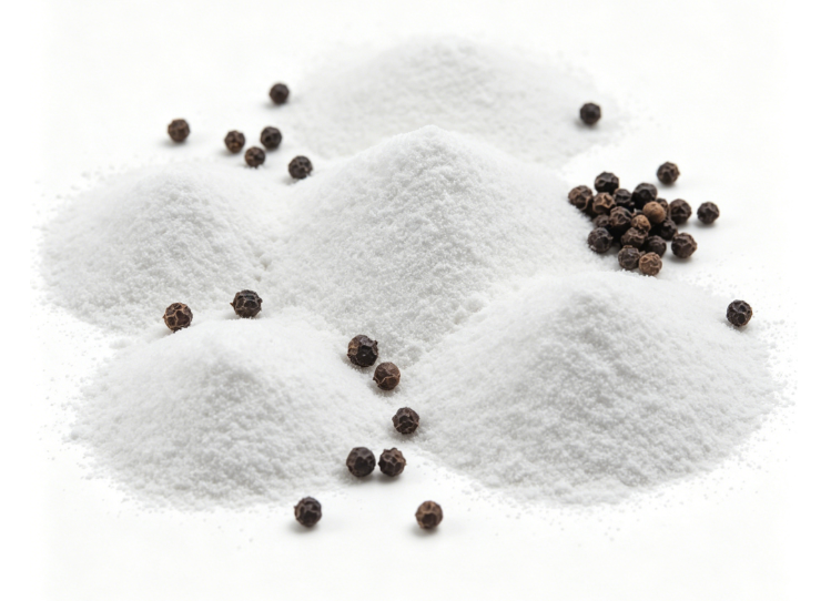 Dark grey Black Pepper Powder fine particle detail