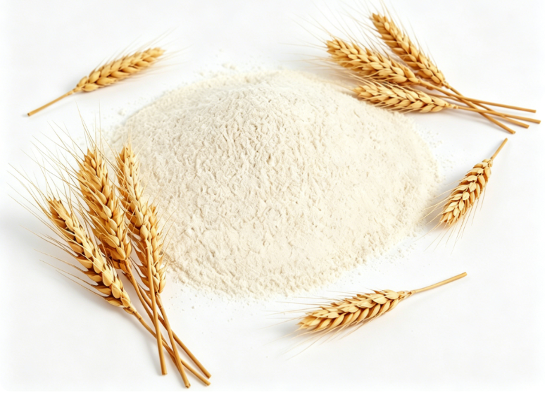 Off-white Wheat Protein Powder fine particle detail