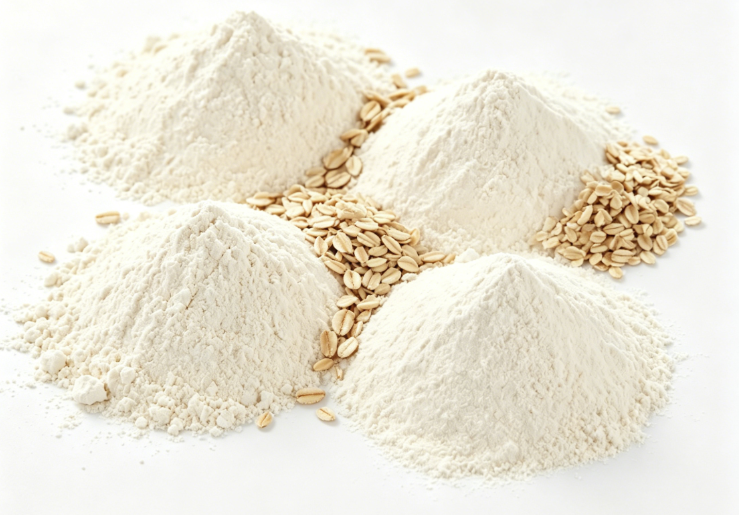 Light cream Oat Protein Powder fine particle detail
