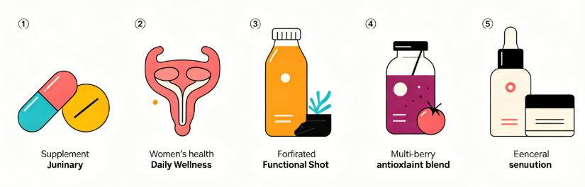 Cranberry Fruit Extract multiple application scenes