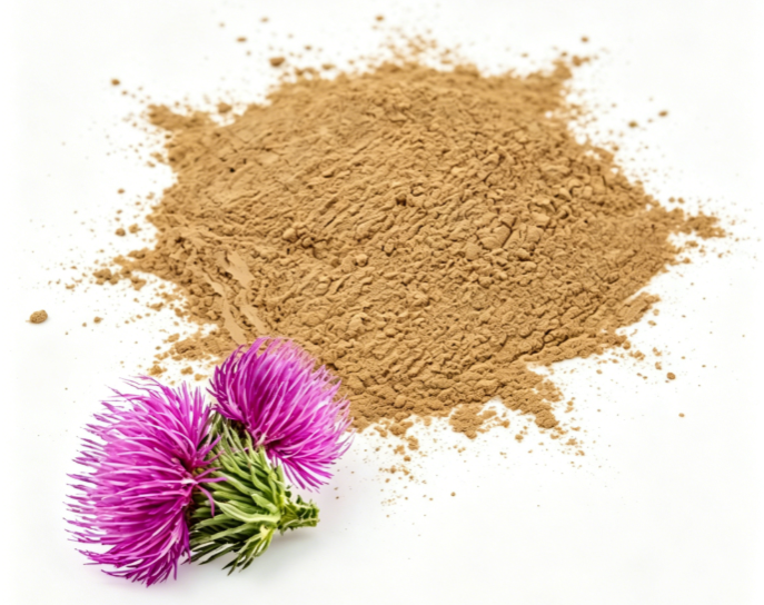 Milk Thistle Extract close-up texture detail