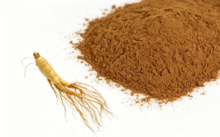 Fine milled Ginseng Powder texture detail