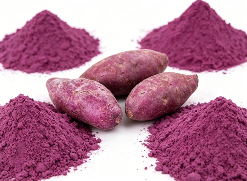 Bulk Purple Sweet Potato Powder packaged in fiber drums