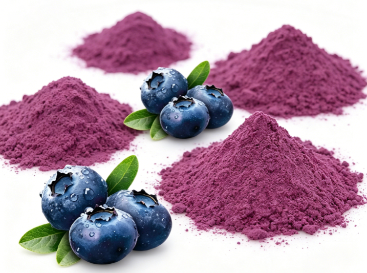 Deep purple Blueberry Powder fine particle detail