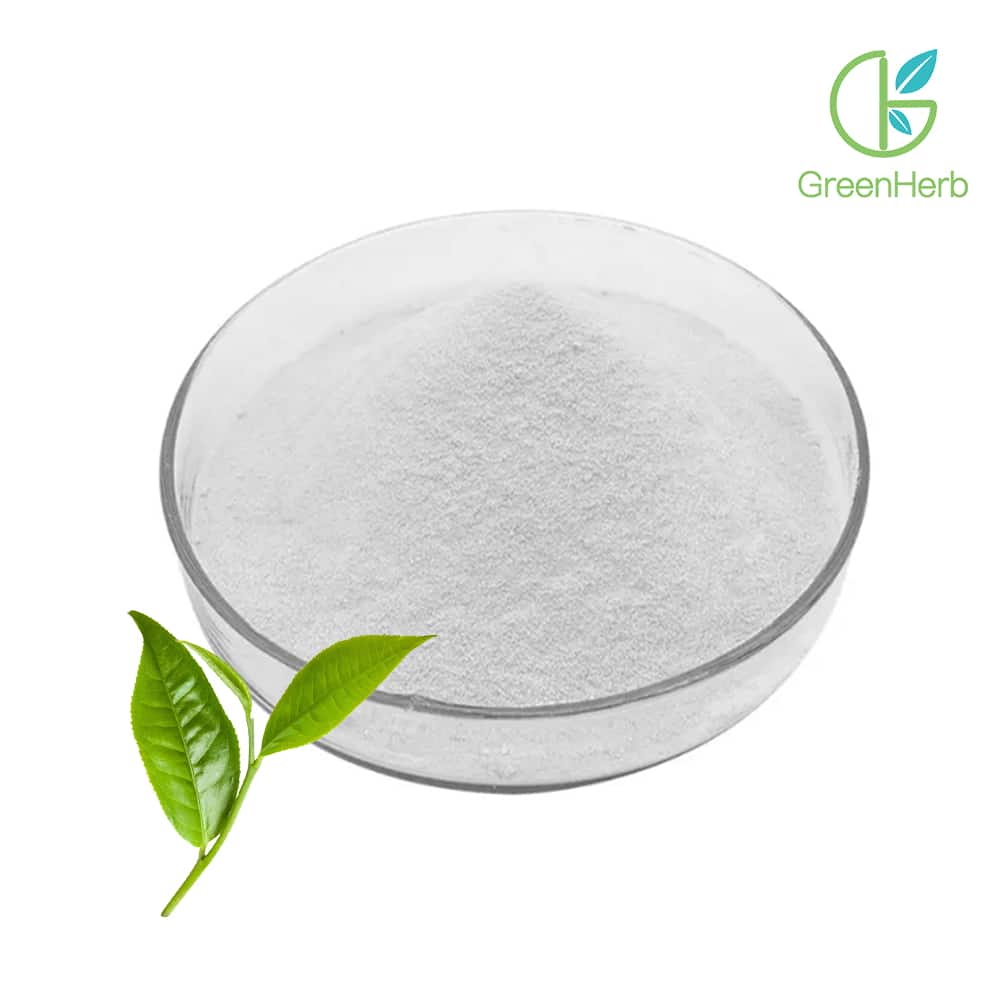 Green Tea Extract L-Theanine close-up texture detail Green Tea Extract L-Theanine close-up texture detail