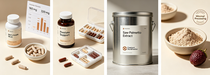 Saw Palmetto Extract application in men's health supplements