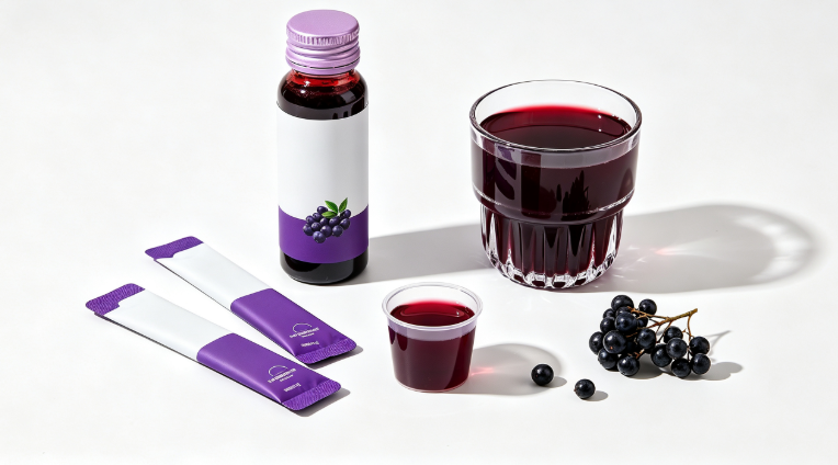 bulk elderberry powder sealed packaging natural background